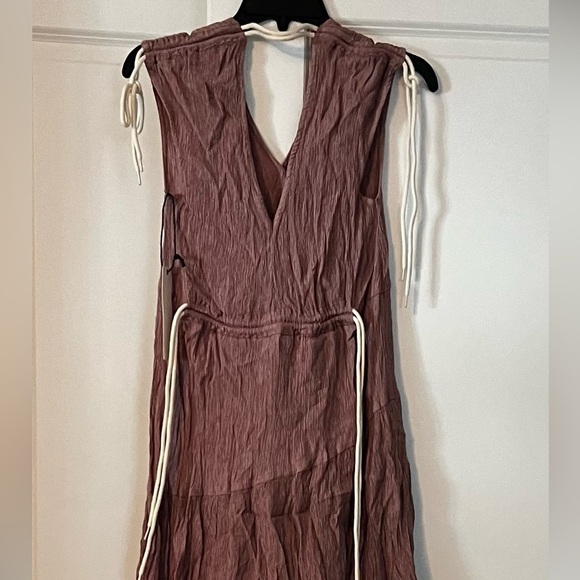 Anthropologie Tiered Pinch Maxi Dress NWT New Large pink Flowy SO FLATTERING! - Picture 8 of 9